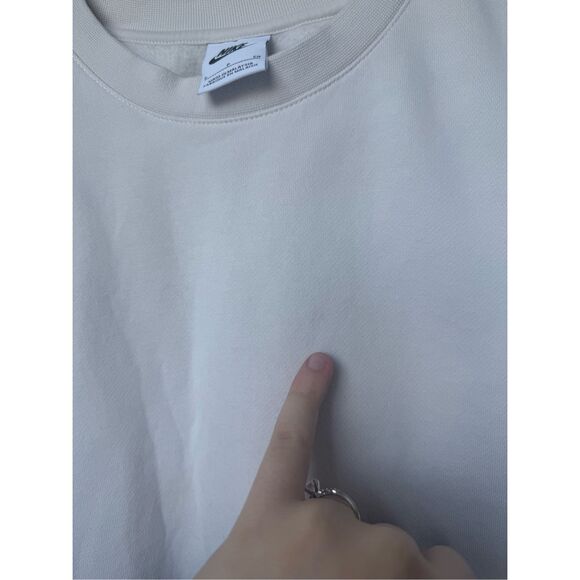 Nike Crew Neck Sweatshirt Small Men's Cream Spell out - Picture 3 of 5